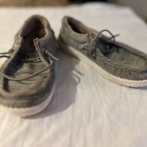 Hey Dude Kids Sneakers - Gray and White